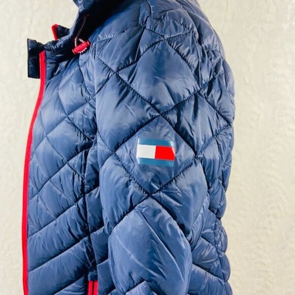 Tommy Hilfiger Stretch Fitted Packable Puffer Coat Winter snow ski Quilted - Picture 6 of 12